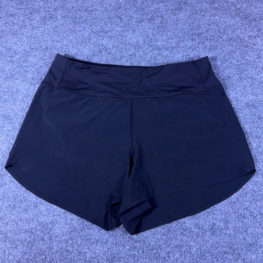 Lululemon Speed Up 4 Mesh Vent Lined Running Shorts Navy Womens M
